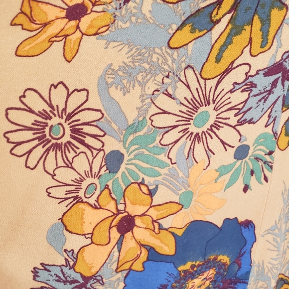 Free People Back Yard Party Printed Floral Tunic Mini Dress - Picture 3 of 7